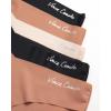 Vince Camuto Women’s Underwear Seamless Bikini, No Show Breathable Ladies Panties, Soft and Stretchy, Ropa Interior, 5 Pack(Chai/Balet/Black)