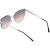 Vince Camuto Women’s Vc1083 Vintage Metal 100% Uv Protective Cat Eye Sunglasses. Luxe Gifts for Her, 57 Mm(Silver)