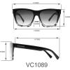 Vince Camuto Women’s Vc1089 Shield 100% Uv Protective Square Sunglasses. Luxe Gifts for Her, 140 Mm(Oatmeal Tortoise)