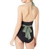 Vince Camuto Women’s Wrap Tie One Piece Swimsuit(Sun Block Black)