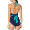 Vince Camuto Women’s Wrap Tie One Piece Swimsuit(Sun Block Deep Sea)