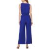 Vince Camuto womens Sleeveless Keyhole Tie Waist Jumpsuit(Cobalt)