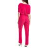Vince Camuto womens Solid Ity Jumpsuit With Bow Shoulder DetailDress(Hot Pink)