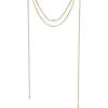 Vince Camuto Gold Tone Long Multi Layer Chain Necklace, 16″, 18″