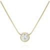 Vince Camuto Gold Tone Simple Chain Necklace with Crystal Rhinestone Pendant
