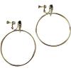 Vince Camuto Gold-Tone Clip On Dangle Hoop Earrings For Women