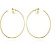 Vince Camuto Gold-Tone Extra Large Open Hoop Clip-On Earrings For Women