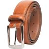 Vince Camuto Mens Belt | Double Stitch Detailing | Genuine Leather Belt(Tan)