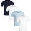 Vince Camuto Men’s Cotton V-Neck Tee T-Shirt Multi-Pack(White/Navy/Powder Blue/White)