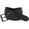 Vince Camuto Mens Jean Belt | Black Belt | Genuine Leather Belt | Black Finish Belt Buckle(Black)