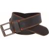 Vince Camuto Mens Jean Belt | Black Belt | Genuine Leather Belt | Black Finish Belt Buckle(Brown)