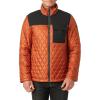 Vince Camuto Men’s Quilted Mix Media Jacket(Orange)