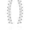 Vince Camuto Silver Tone CZ Studded Climber Earrings For Women