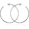 Vince Camuto Silver Tone Extra Large Open Hoop Earrings For Women, XL