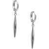 Vince Camuto Silver Tone Short Spear Huggie Drop Hoop Earrings