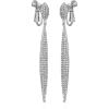 Vince Camuto Silver-Tone Crystal Glass Stone Spear Drop Earrings For Women