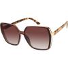 Vince Camuto Vc941 Oversized Geometric 100% Uv Protective Women’s Hexagonal Sunglasses. Luxe Gifts for Her, 59 Mm(Brown & Tortoise)