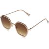 Vince Camuto Vc958 Chic UV Protective Geometric Sunglasses Luxe Gifts for Women, 55 mm(Nude & Rose Gold)