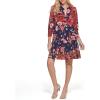 Vince Camuto Women’s Casual Printed Trapeze Dress(Persimmon)