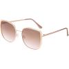 Vince Camuto Women’s Glamorous 100% UV Protective Square Sunglasses(Rose Gold & Nude)
