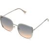 Vince Camuto Women’s Glamorous 100% UV Protective Square Sunglasses(Silver & Grey)