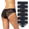 Vince Camuto Women’s Hipster Underwear, Soft Seamless Lace, Breathable Ladies Panties, 3/6 Pack, Ropa Interior de Mujer(Black (6pk))