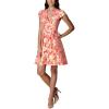 Vince Camuto Women’s Jacquard Cap Sleeve Fit and Flare(Pink)