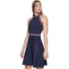 Vince Camuto Women’s Sleeveless Halter Neck Skater Mini Dress(Navy)