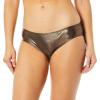 Vince Camuto Women’s Standard Shirred Smooth Bikini Bottom Swimsuit(Sun Shine Bronze)