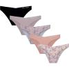 Vince Camuto Women’s Underwear Seamless Bikini, No Show Breathable Ladies Panties, Soft and Stretchy, Ropa Interior, 5 Pack(Flower/Rose/Geometric/Black/Ash)