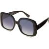 Vince Camuto Women’s Vc1125 Oversized 100% Uv400 Protective Square Sunglasses. Luxe Gifts for Her, 52 Mm(Black)