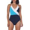 Vince Camuto Women’s Wrap Tie One Piece Swimsuit(Ebb & Flow Deep Sea)