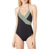 Vince Camuto Women’s Wrap Tie One Piece Swimsuit(Sun Block Black)