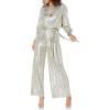 Vince Camuto womens Metallic Knit Jumpsuit(Gold)