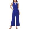 Vince Camuto womens Sleeveless Keyhole Tie Waist Jumpsuit(Cobalt)