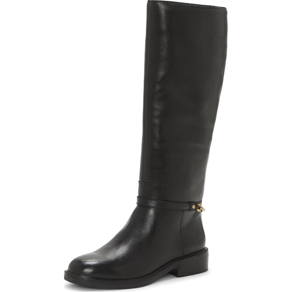 imageVince Camuto Womens Adria Wide Calf Knee High BootBlack Leather