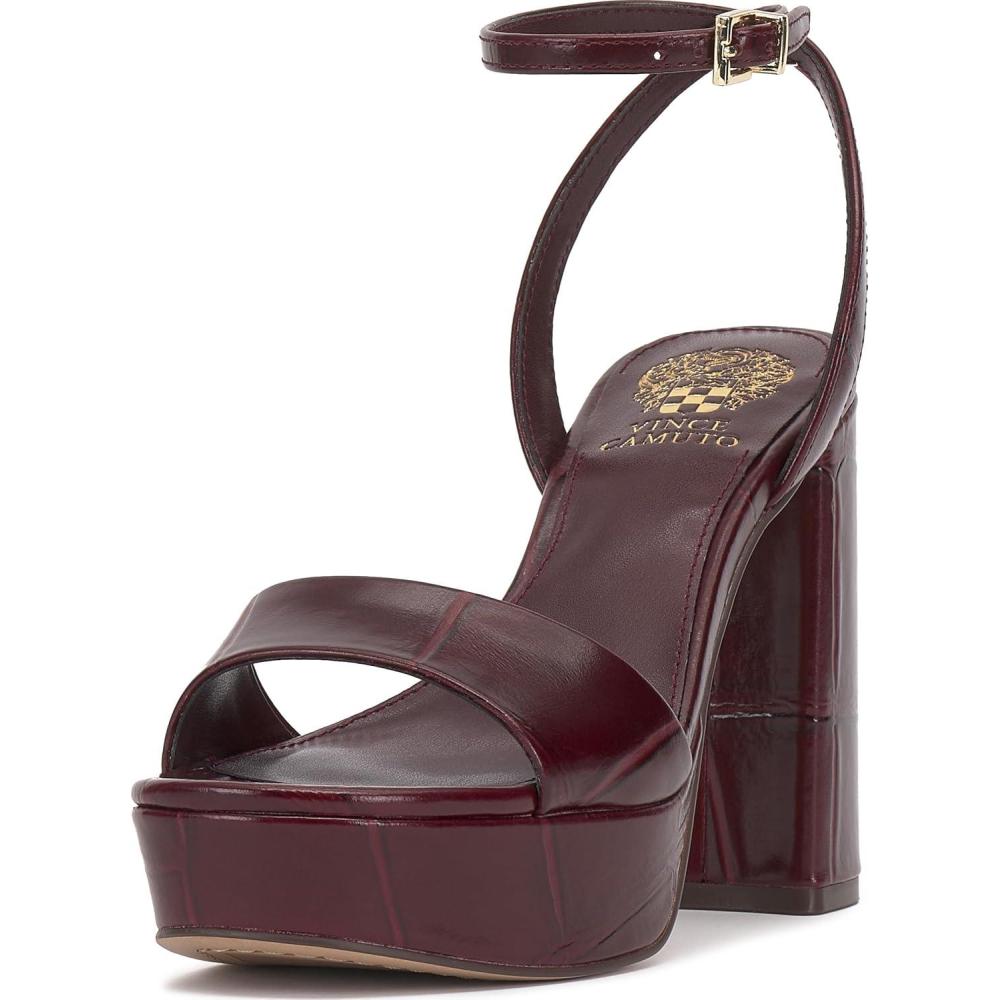 imageVince Camuto Womens Pendry Heeled SandalPlum Croco Leather
