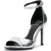 Vince Camuto Women’s Aliza Heeled Sandal(Silver)