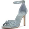 Vince Camuto Women’s Blaine Heeled Sandal(Celeste Blue)