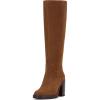 Vince Camuto Women’s Gibi Wide Calf Knee High Boot(Burnt Sugar Suede Wide Calf)