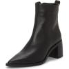 Vince Camuto Women’s Lorelai Ankle Boot(Black Leather)