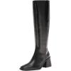 Vince Camuto Women’s Sangeti Stacked Heel Knee High Boot Fashion(Blk Cowpar)