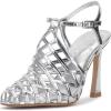 Vince Camuto Women’s Scarla Heeled Sandal(Silver)