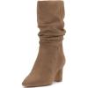 Vince Camuto Womens Skylar Slouchy Leather Mid-Calf Boots(Oyster)