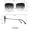 Vince Camuto VC954 Stylish UV Protective Metal Aviator Sunglasses for Women. Luxe Gifts for Women, 61 mm(Silver)