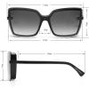 Vince Camuto Vc971 Modern 100% Uv Protective Women’s Square Shield Sunglasses. Luxe Gifts for Her, 141 Mm Cat Eye(Black)