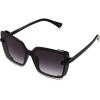 Vince Camuto Vc971 Modern 100% Uv Protective Women’s Square Shield Sunglasses. Luxe Gifts for Her, 141 Mm Cat Eye(Black)