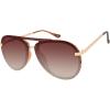 Vince Camuto Vc991 Metal 100% Uv Protective Women’s Aviator Pilot Sunglasses. Luxe Gifts for Her, 65 Mm(Gold)