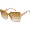 Vince Camuto Vc999 Oversized 100% Uv Protective Women’s Butterfly Square Shield Sunglasses. Luxe Gifts for Her, 133 Mm(Nude)