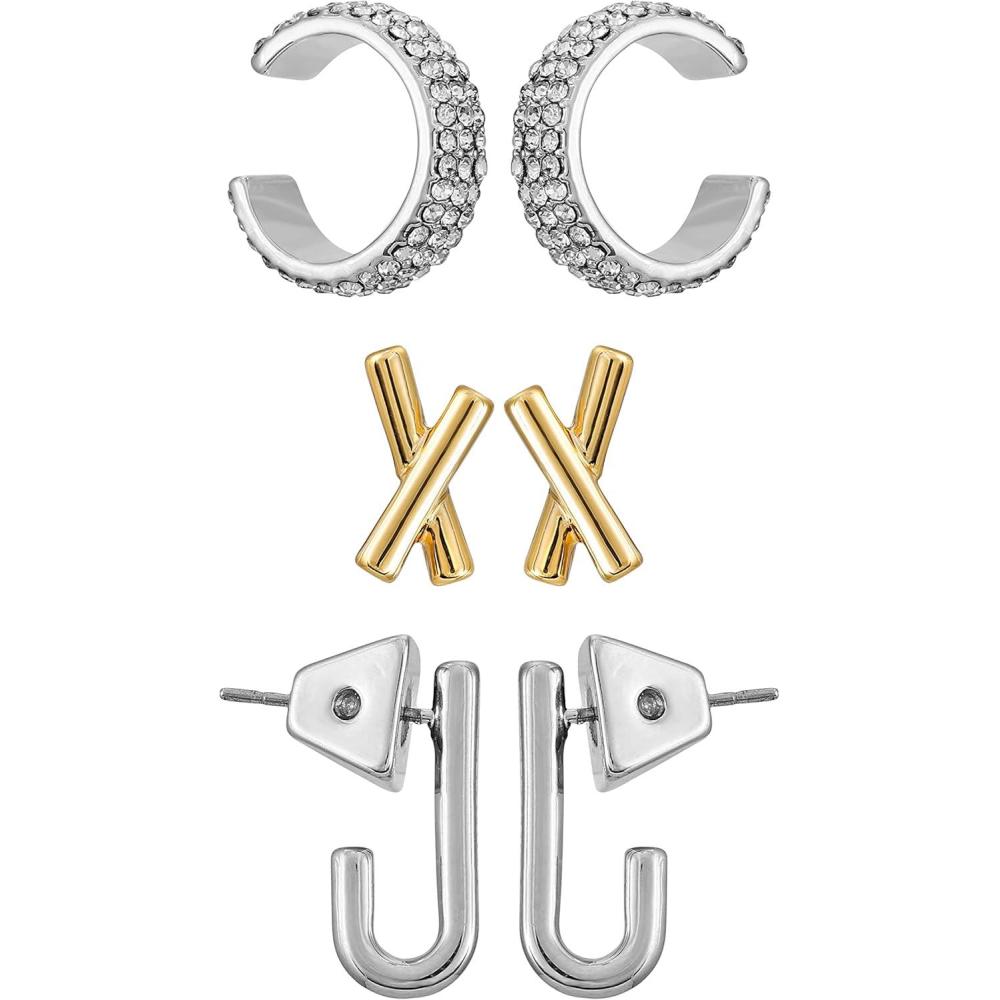 imageVince Camuto TwoTone Cuff and Stud Earring Trio Set